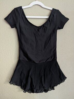 Wear Moi Ardesia Black Skirted Leotard Child 12-14